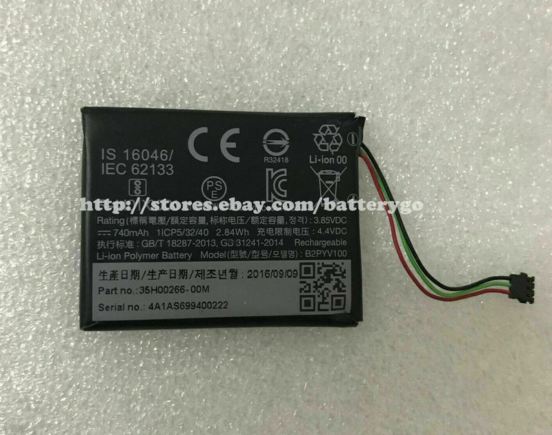 New 740mAh Battery B2PYV100 For HTC Vive Tracker Acumulator 3 Wire Plug