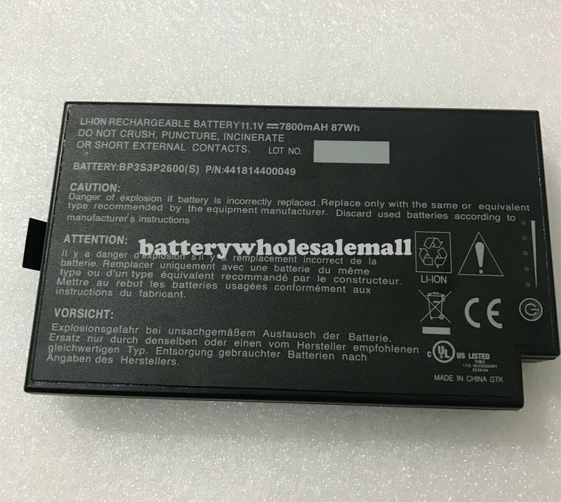 New 7800mAh Battery BP3S3P2600(S) For Getac B300 B300X 441814400049