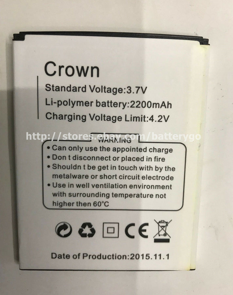 New 2200mAh 3.7V Replacement Battery For Blackview Crown 5.0" HD