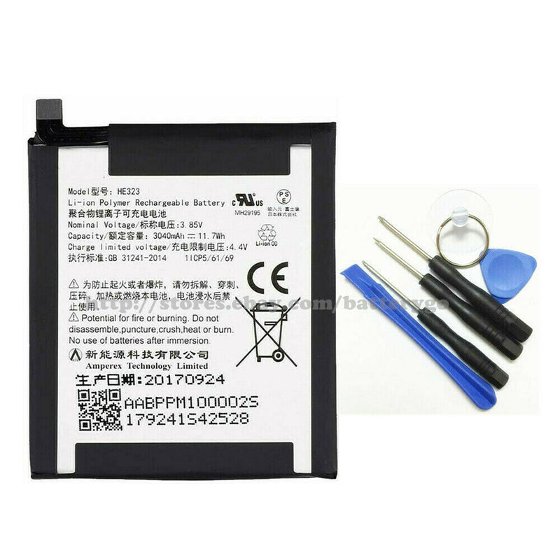 New 3040mAh 11.7Wh 3.85V Battery HE323 For Essential Phone PH-1 A11