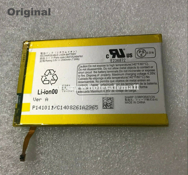 New 2040mAh 3.8V Battery UBATIA246AFN1 For Sharp Aquos Crystal 306SH