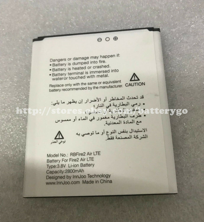 New 2800mAh 3.8V Replacement Battery For InnJoo RBFire2 Air LTE