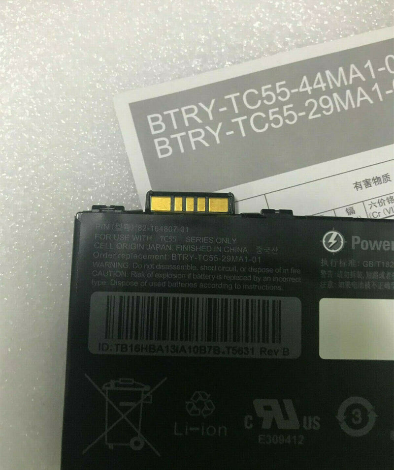 New 2940mAh 10.88Wh Battery 82-164807-01 For Symbol BTRY-TC55-29MA1-01