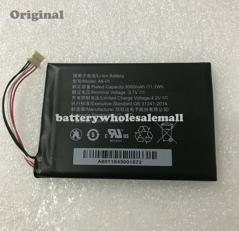 New 3000mAh 11.1Wh 3.7V Rechargeable Sunwoda Battery A6-01