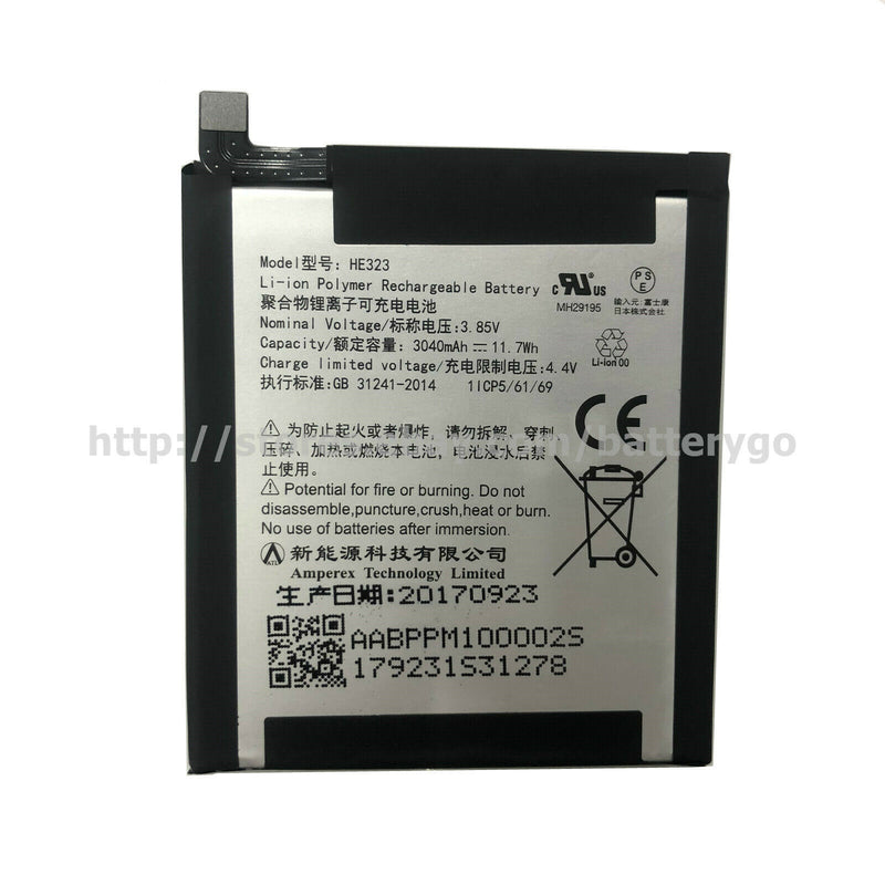 New 3040mAh 11.7Wh 3.85V Battery HE323 For Essential Phone PH-1 A11