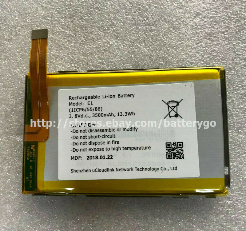 New 3500mAh 13.3Wh 3.8V Battery For uCloudlink E1 1ICP6/55/86