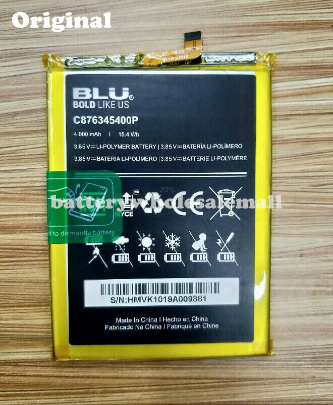New 4000mAh 3.85V Battery C876345400P For BLU G8 G0170 / V9 V0450UU