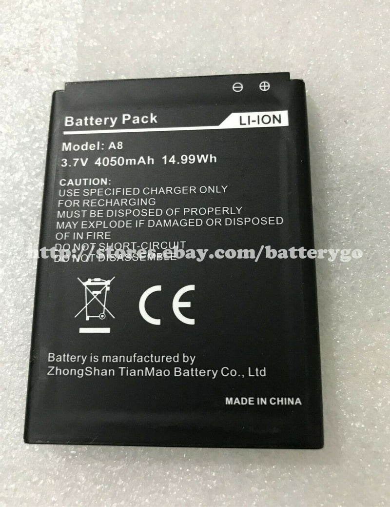 New 4050mAh 3.7V Rechargeable Battery Pack A8 For AGM A8, A8 SE, A1 Q