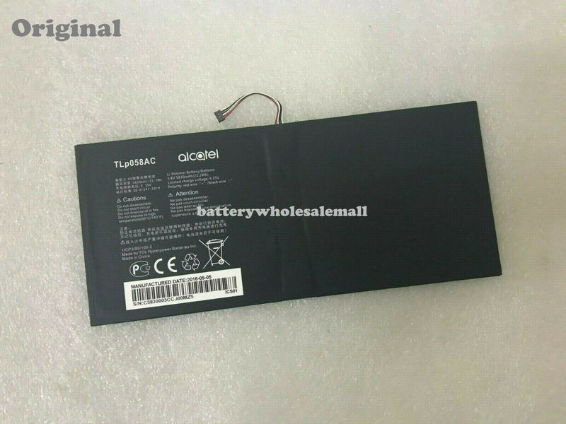 New 5830mAh 3.8V Battery TLp058AC For Alcatel OneTouch Plus 10" OT-8085