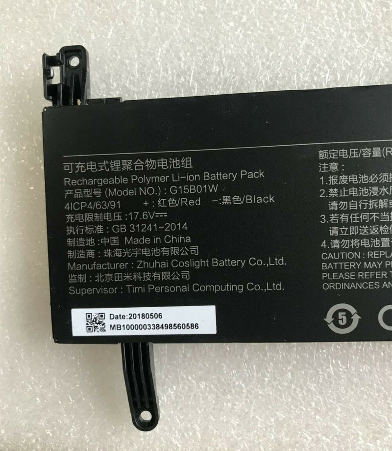 New Battery G15B01W For Xiaomi Gaming 7300HQ 1050Ti GTX 1060 171502-AK