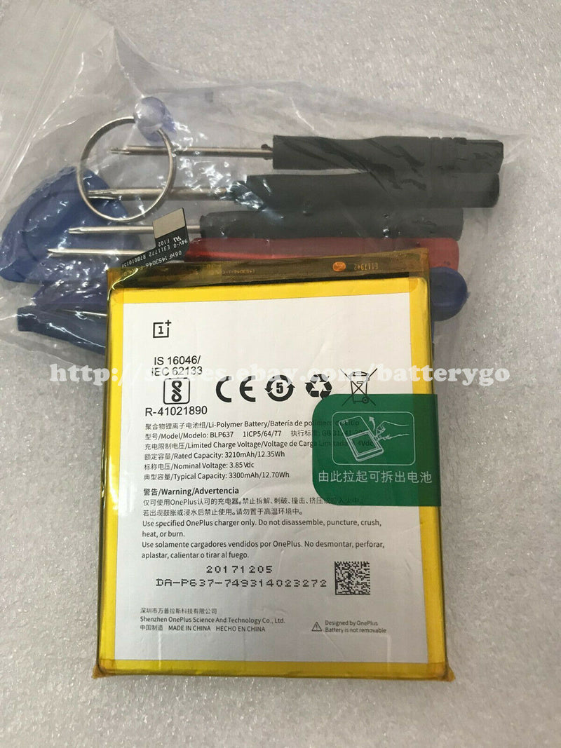 New 3300mAh 3.85V Battery BLP637 For One Plus 5 OnePlus Five 5 + Nice Tools